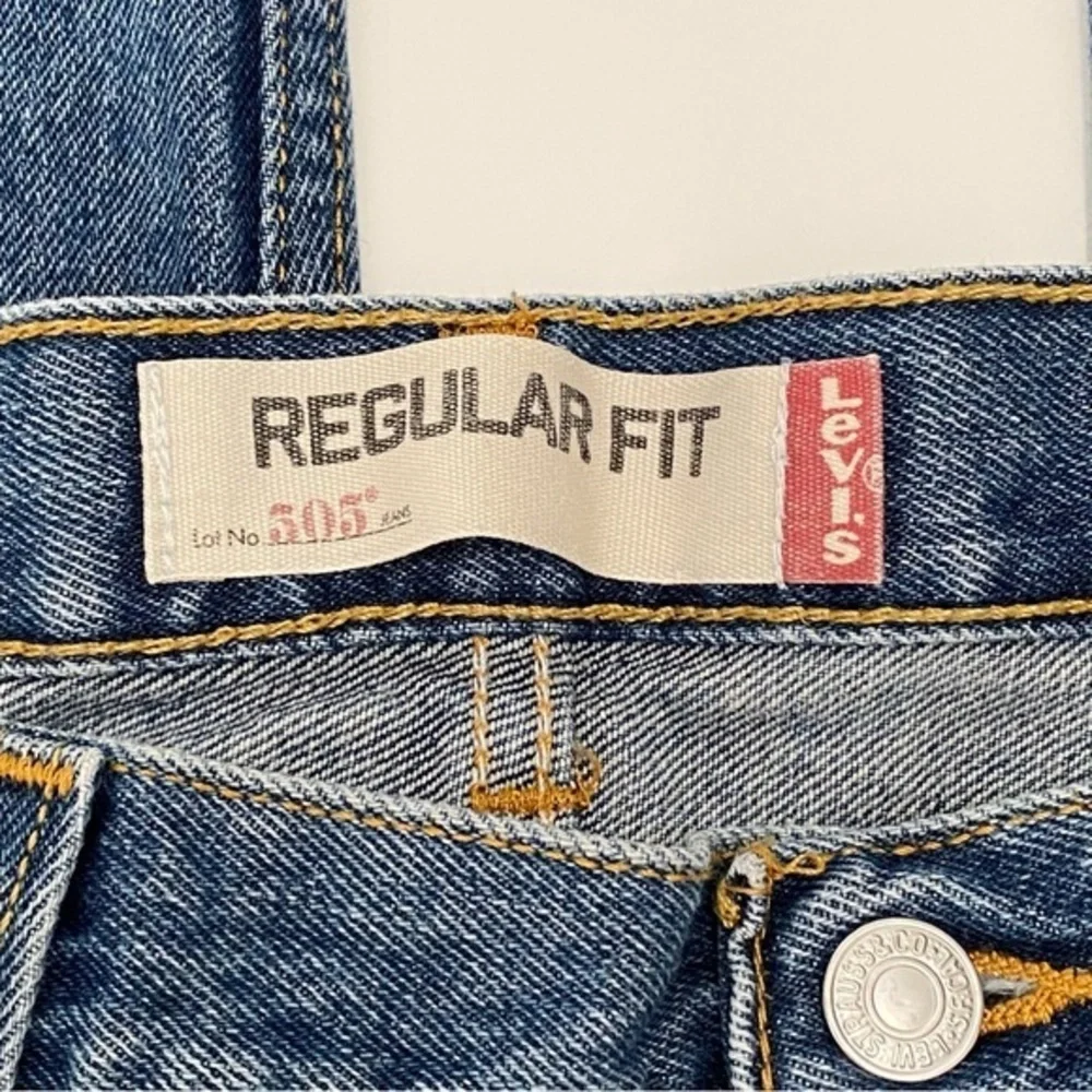 Levi's Men's 505 Regular Fit‎ Straight Leg Denim Blue Jeans 40x30